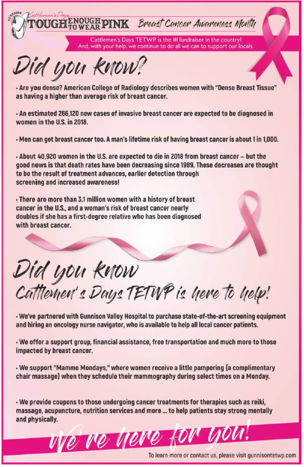 October is Breast Cancer Prevention Month. We Need Your Support