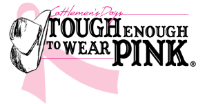 Cattlemens Days Folded Ribbon Logo TM Gunnison Tough Enough to Wear Pink Programs