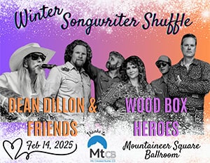 Wood Box Heroes, Dean Dillon, & Friends are appearing at the Winter Songwriter Shuffle.